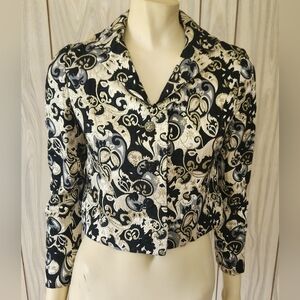 brocade jacket S 1960s mod metallic